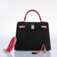 Hermès HSS Kelly 25 Sellier Rose Azalee & Black Epsom with Brushed Palladium Hardware - 2019, D