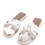 Hermès Himalayan Oran Sandals Matte Niloticus Crocodile 37 Blanc