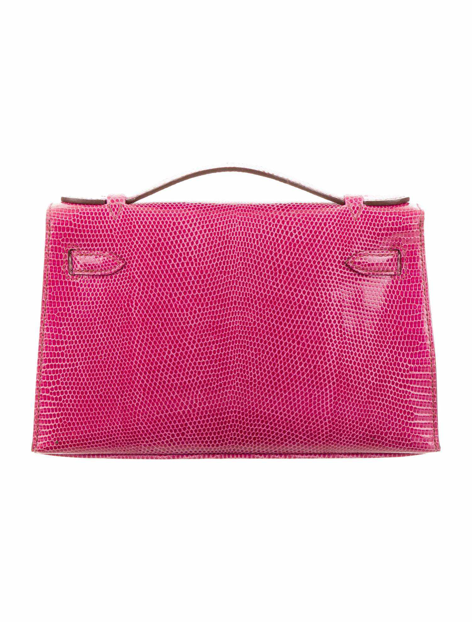 Hermès JPG Kelly Pochette Fuschia Lizard Niloticus Ruthenium Hardware