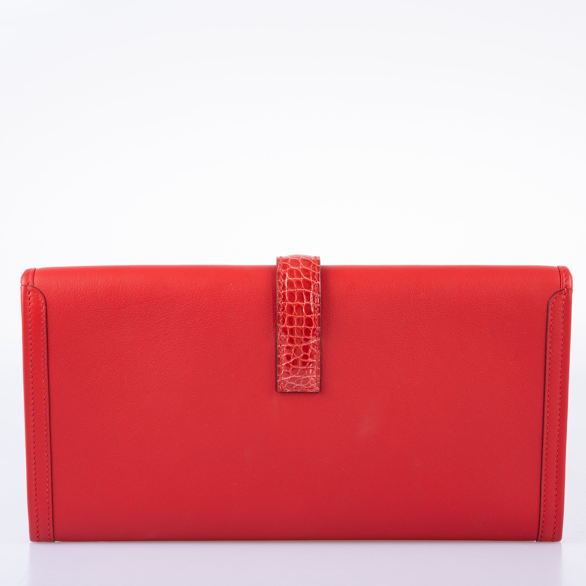 Hermès Jige Élan Rouge de Coeur Shiny Alligator & Swift