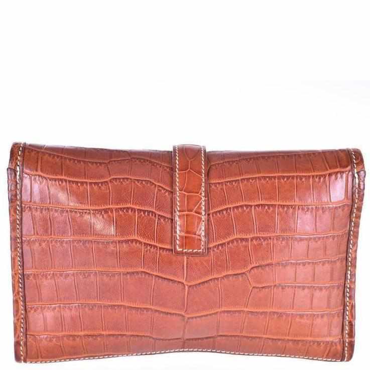 Hermès Jige PM 20 Matte Fauve Niloticus Crocodile