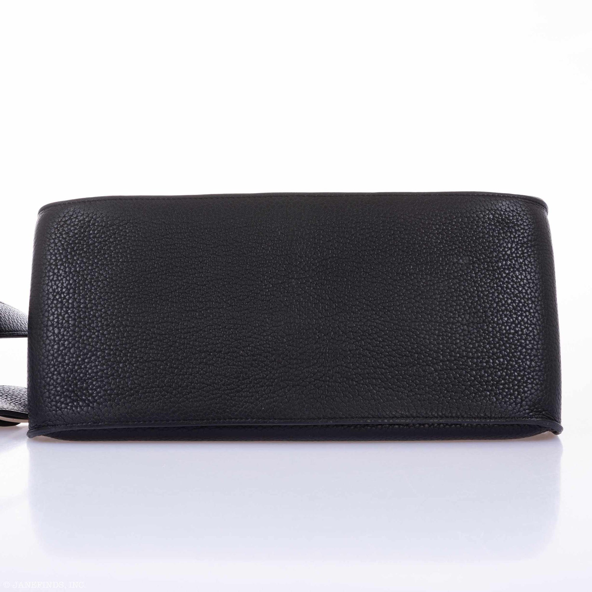 Hermès Jypsiere 34 Black Clemence Palladium Hardware