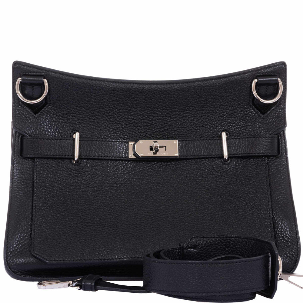 Hermès Jypsiere 34 Black Clemence Palladium Hardware