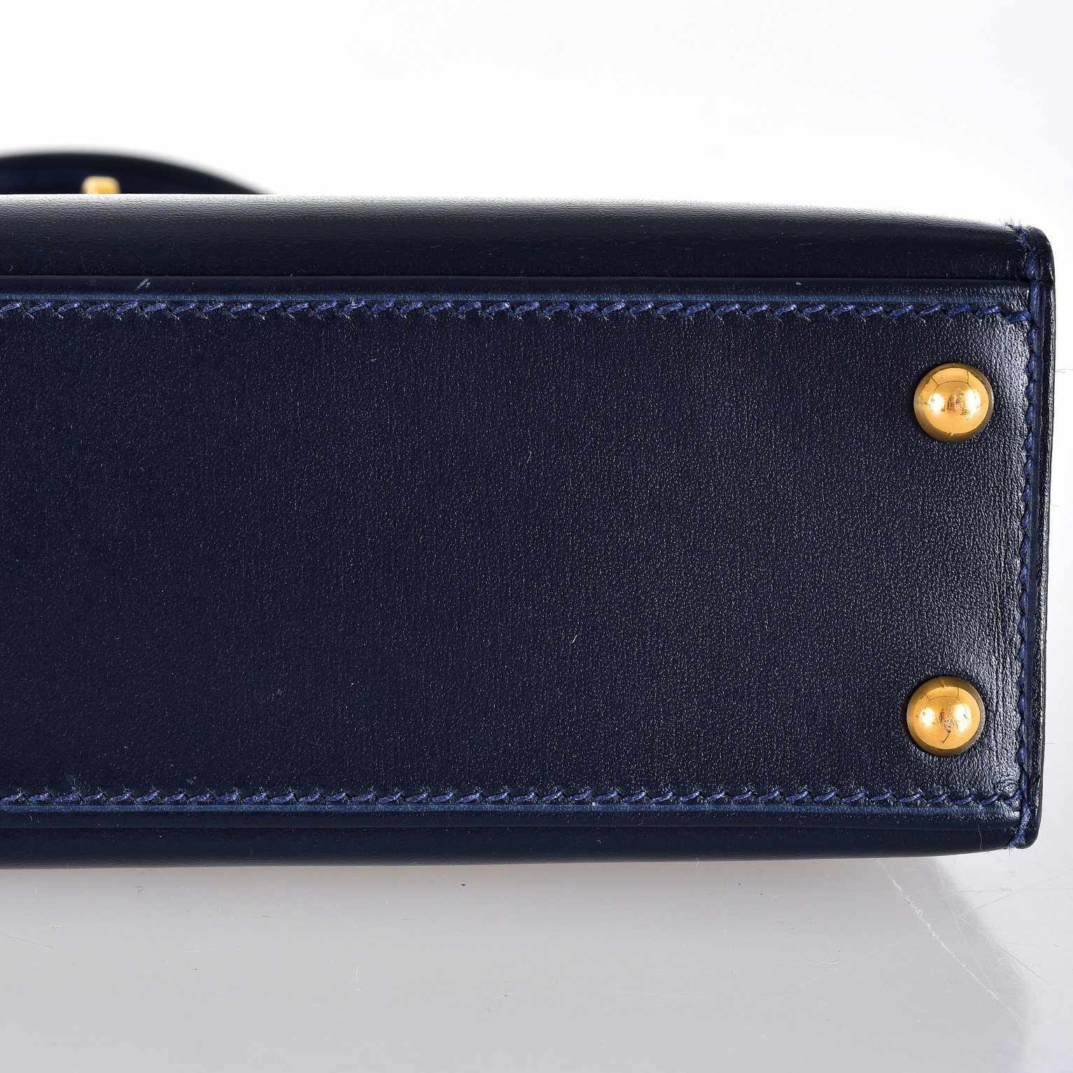 Hermès Kelly 15 Sellier Blue Box Gold Hardware | Rare