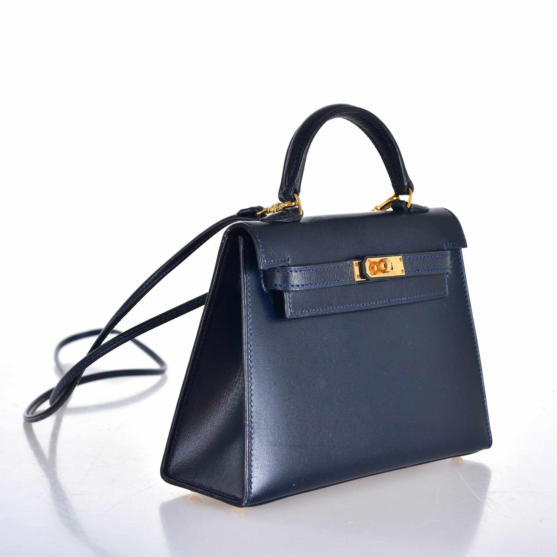 Hermès Kelly 15 Sellier Blue Box Gold Hardware | Rare