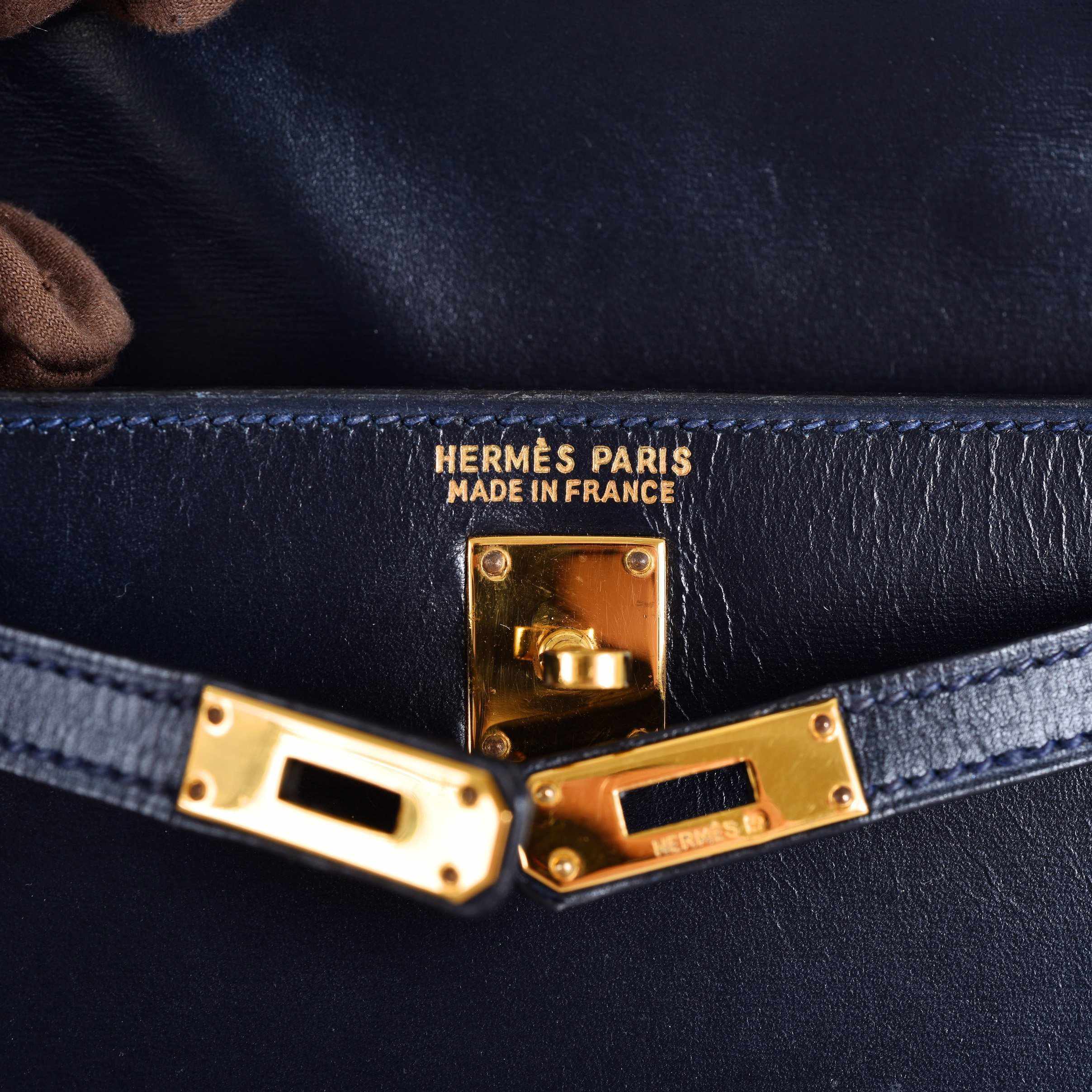 Hermès Kelly 15 Sellier Blue Box Gold Hardware | Rare