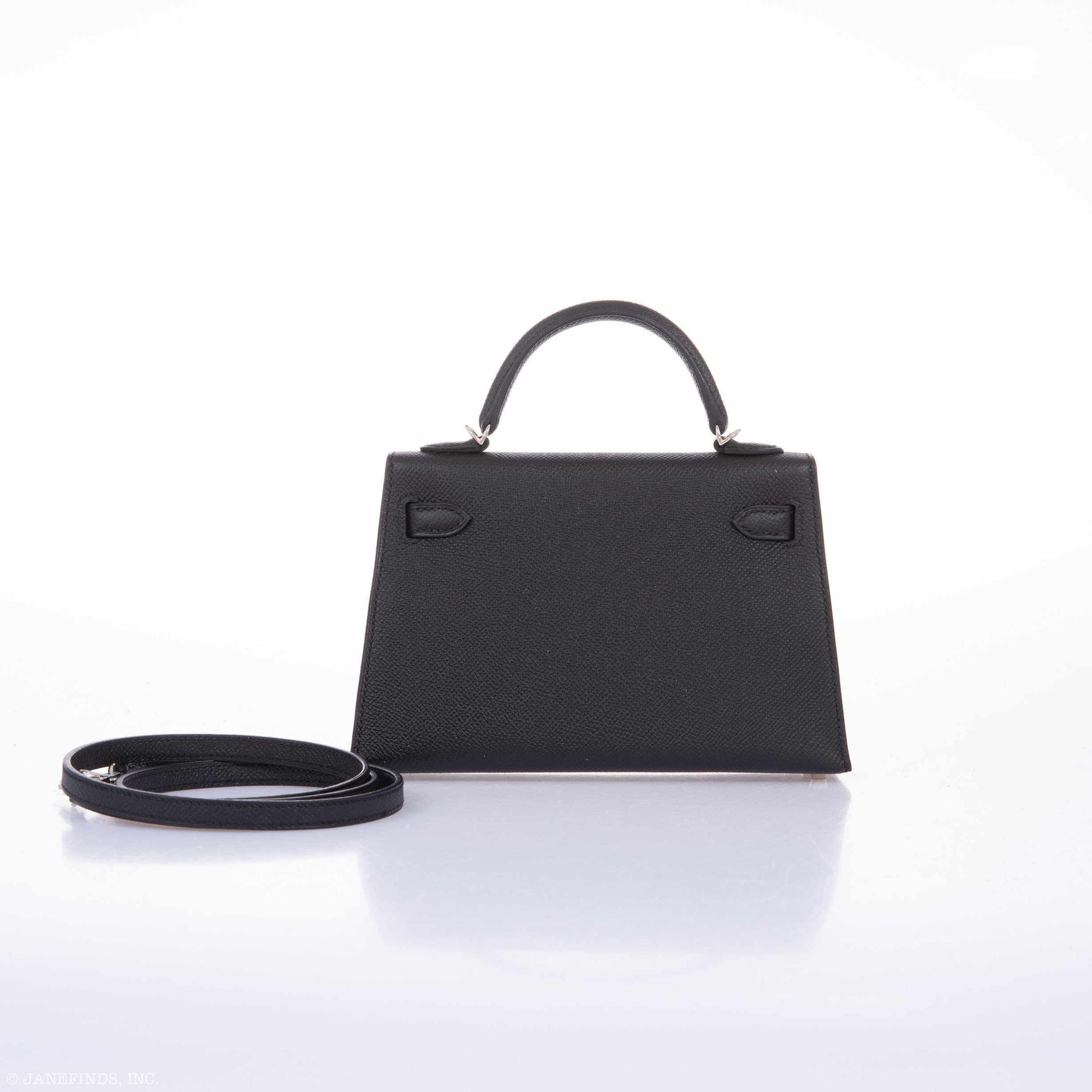 Hermès Kelly 20 Black Epsom Palladium Hardware