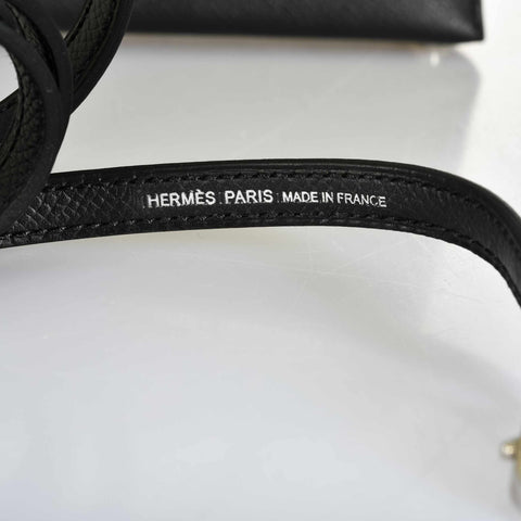 Hermès Kelly 20 Black Epsom Palladium Hardware