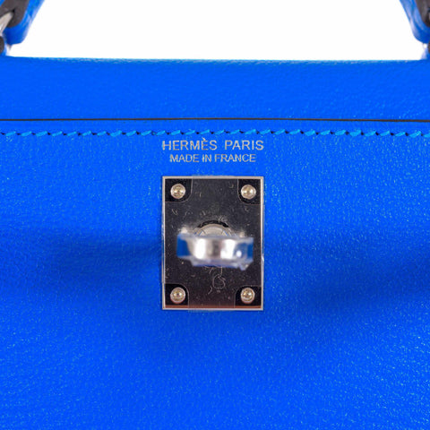 Hermès Kelly 20 Blue Hydra Chevre Palladium Hardware