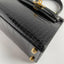 Hermès Kelly 20 Mini Black Shiny Porosus Crocodile Gold Hardware - 2000, D Square