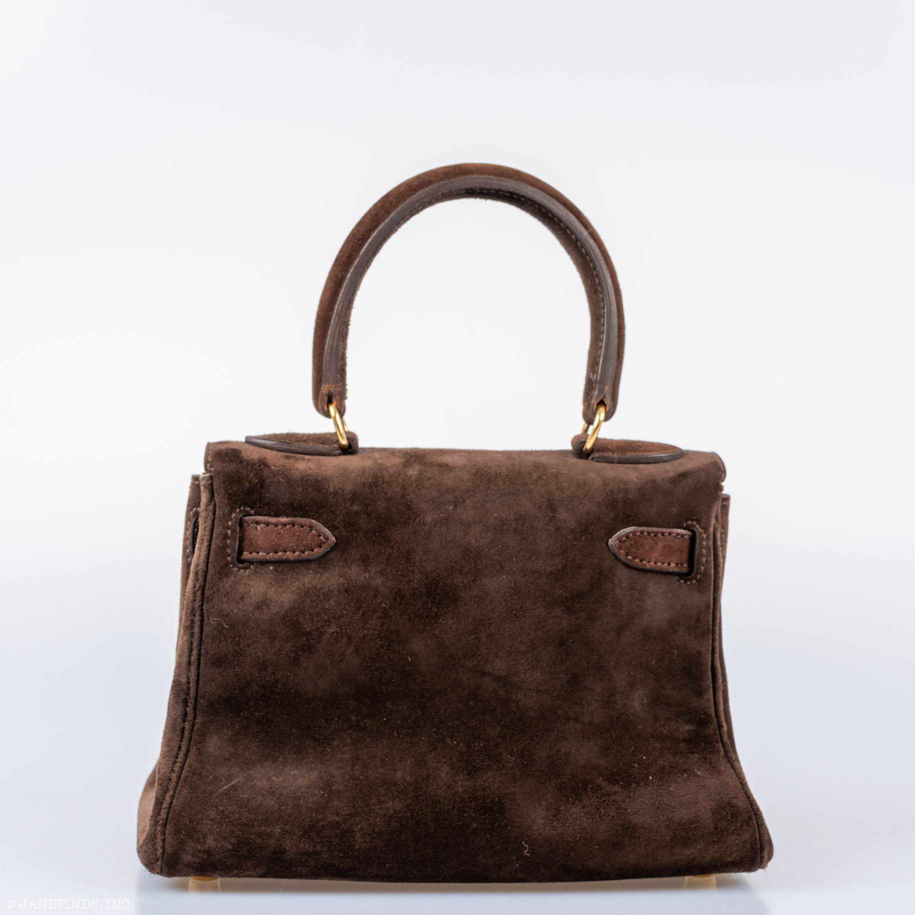 Hermès Kelly 20 Mini Chocolate Veau Doblis Suede Gold Hardware - Rare Vintage