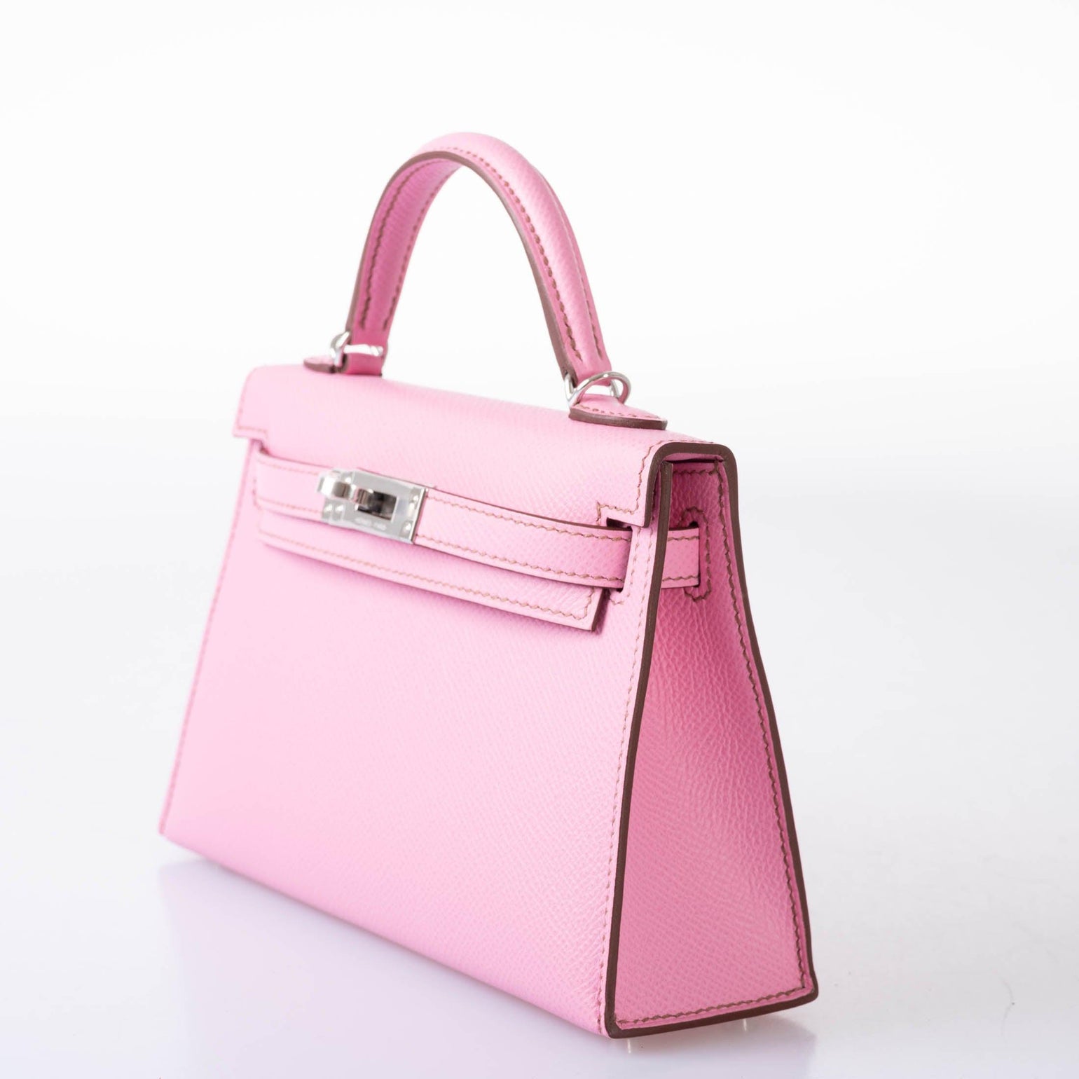 Hermès Kelly 20 Mini II Sellier 5P Bubblegum Pink Epsom Palladium Hard ...