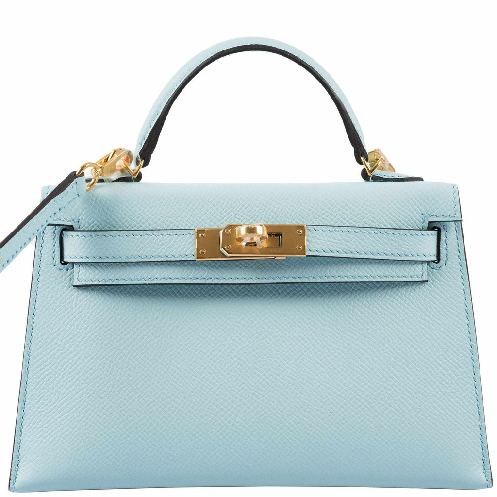 Hermes Blue Electric Epsom Constance Mini 18 19 Handbag Bag Kelly