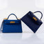 Hermès Kelly 20 Mini II Sellier Blue Encre Chèvre Gold Hardware