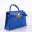 Hermès Kelly 20 Mini II Sellier Blue Royal Matte Alligator Gold Hardware