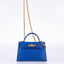 Hermès Kelly 20 Mini II Sellier Blue Royal Matte Alligator Gold Hardware