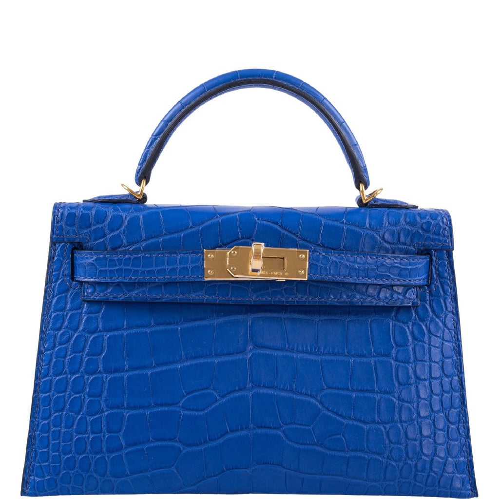 Hermès Kelly 20 Mini II Sellier Beton Matte Alligator Bag with Gold  Hardware For Sale at 1stDibs