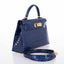 Hermès Kelly 20 Mini II Sellier Blue Sapphire Crocodile Gold Hardware