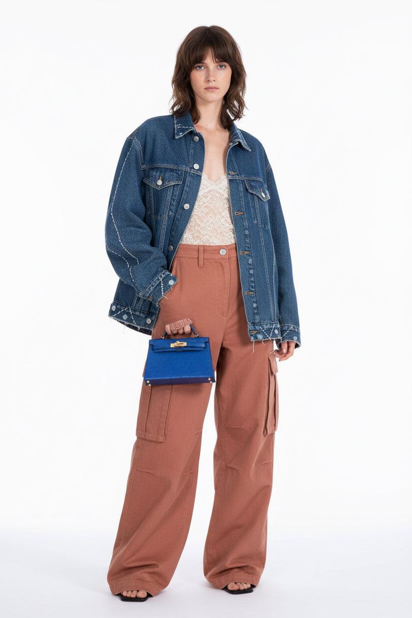 Hermès Kelly 20 Mini II Sellier Blue Sapphire Ostrich Gold