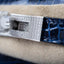 Hermès Kelly 20 Mini II Sellier Blue Sapphire Porosus Crocodile White Gold Hardware with Diamonds