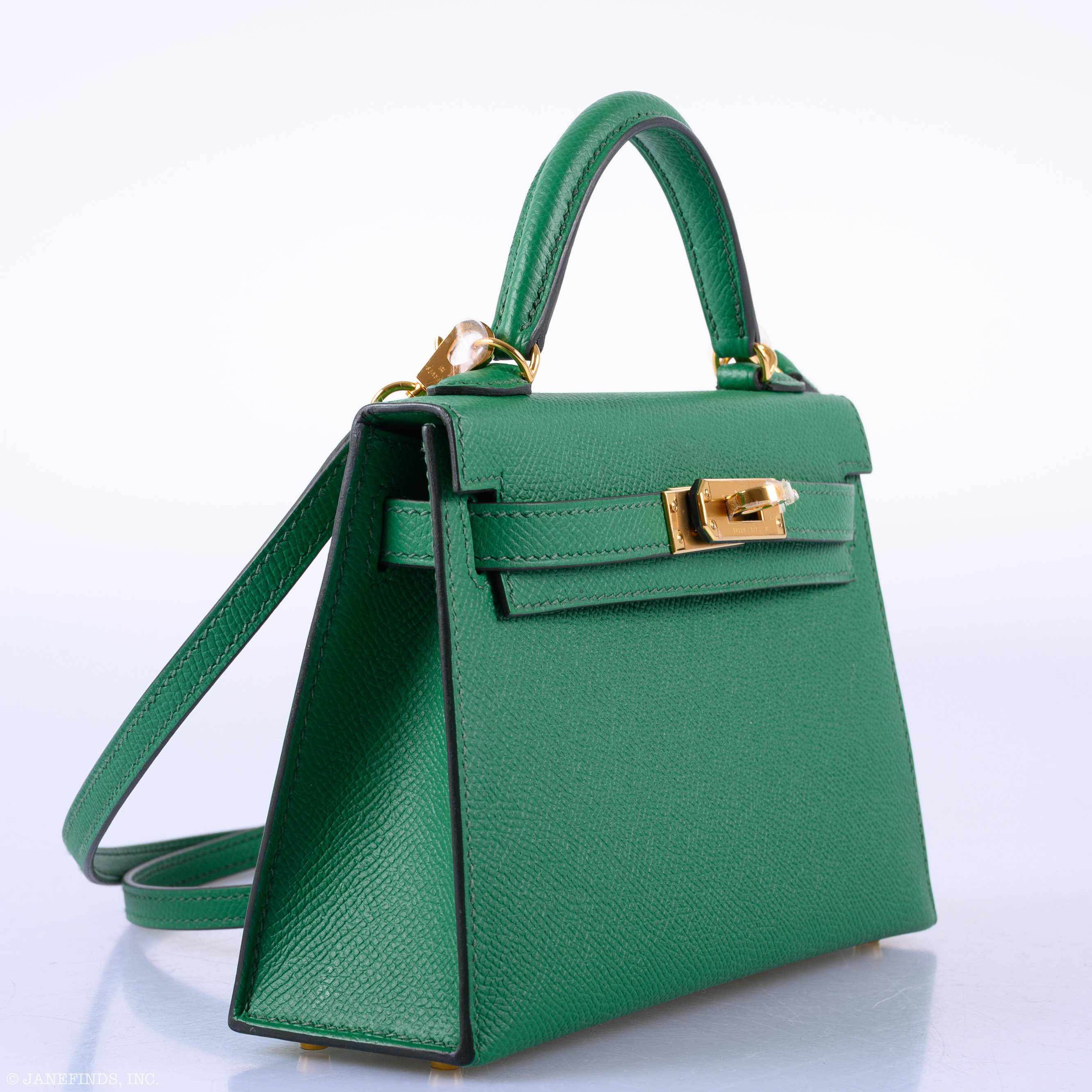 Hermès Kelly 20 Mini II Sellier Cactus Epsom Gold Hardware - 2020, Y