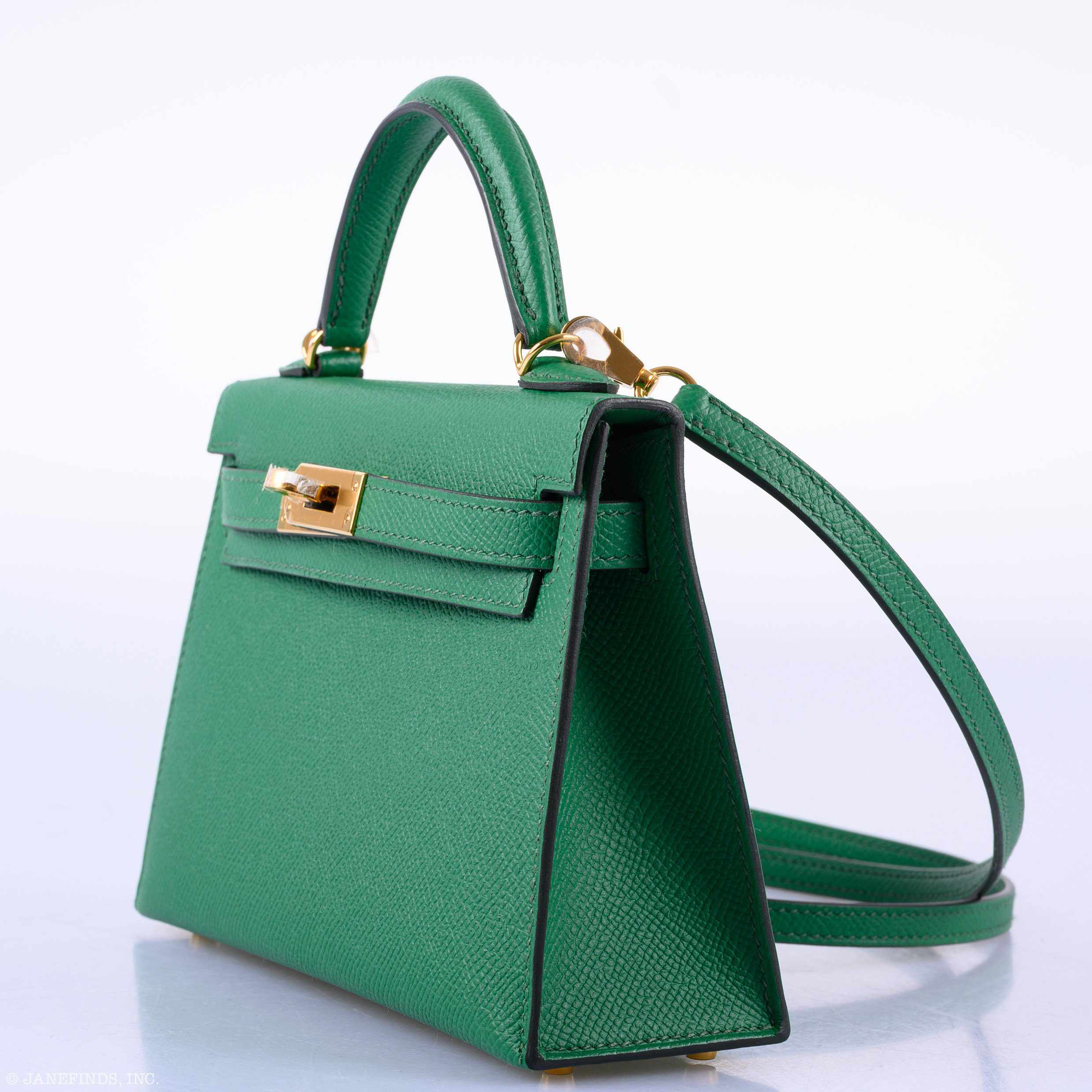 Hermès Kelly 20 Mini II Sellier Cactus Epsom Gold Hardware - 2020, Y