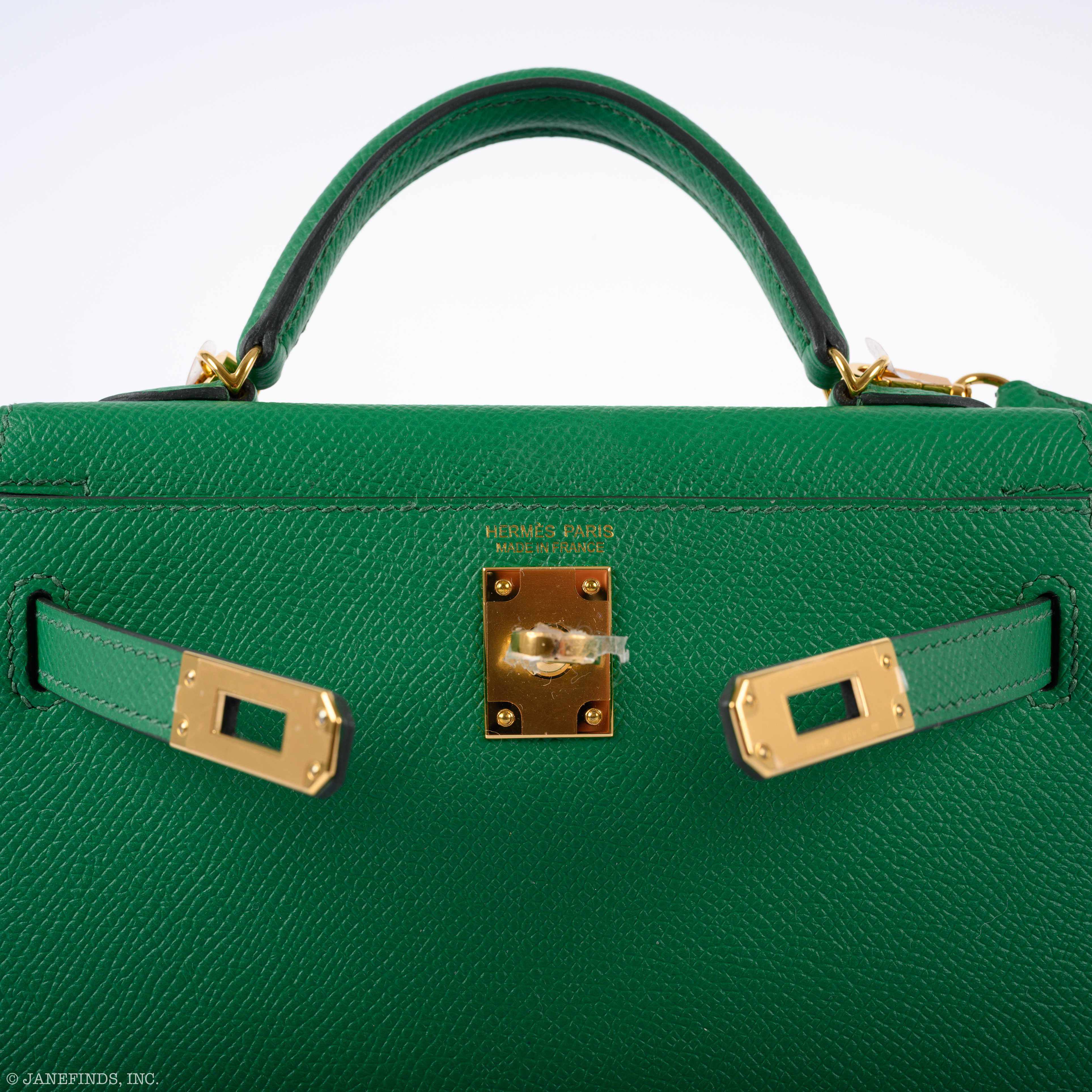 Hermès Kelly 20 Mini II Sellier Cactus Epsom Gold Hardware - 2020, Y