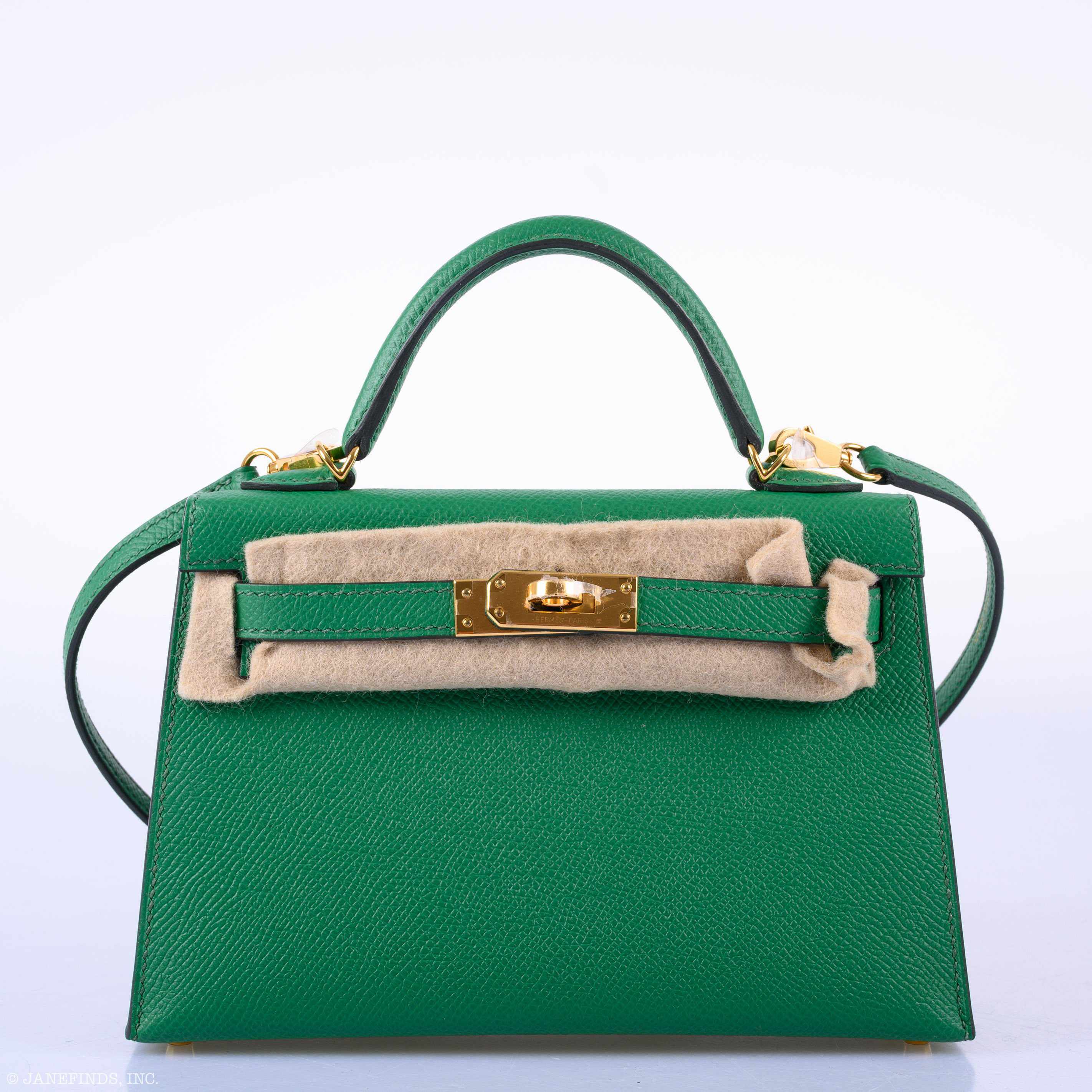 Hermès Kelly 20 Mini II Sellier Cactus Epsom Gold Hardware - 2020, Y