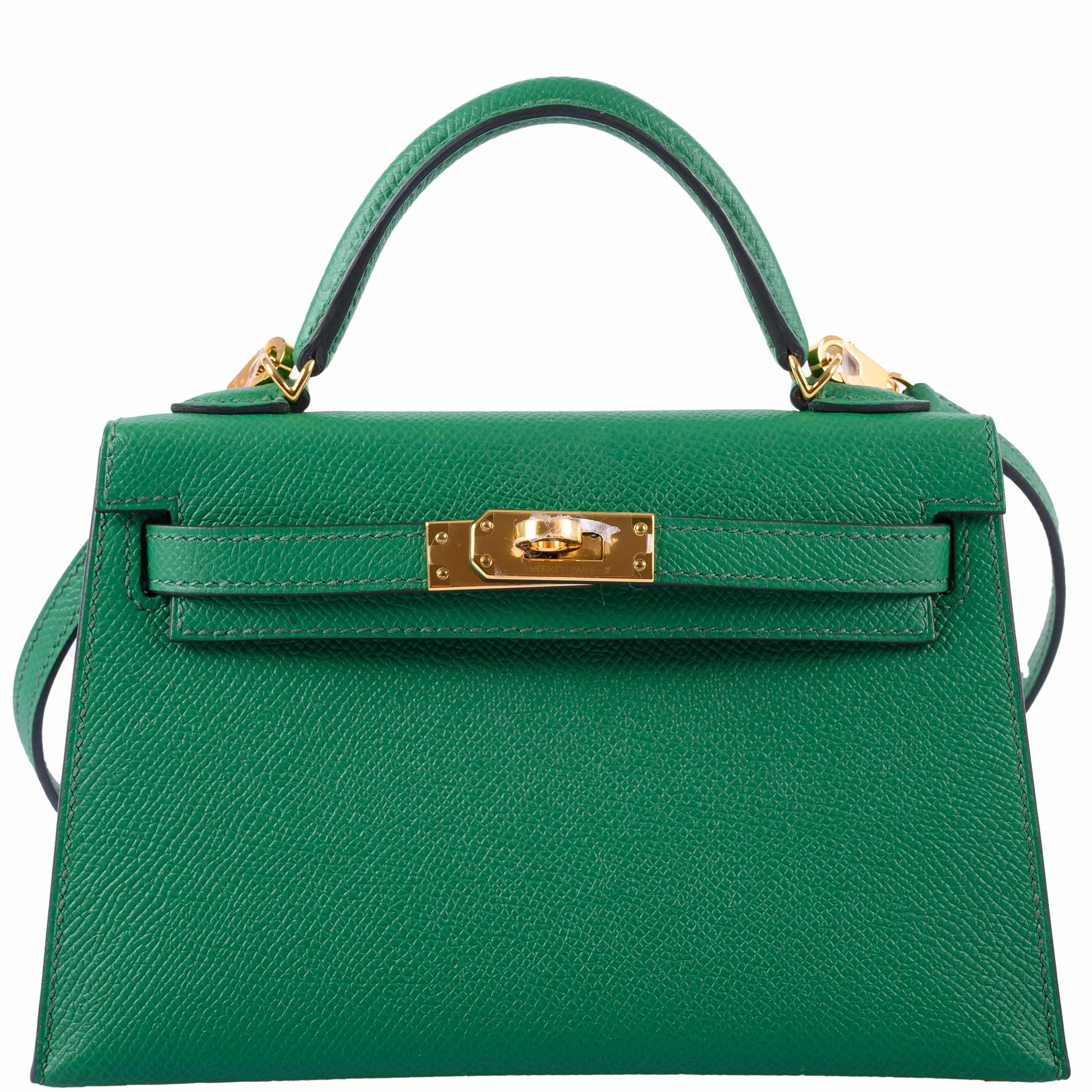 Hermès Kelly 20 Mini II Sellier Cactus Epsom Gold Hardware - 2020, Y