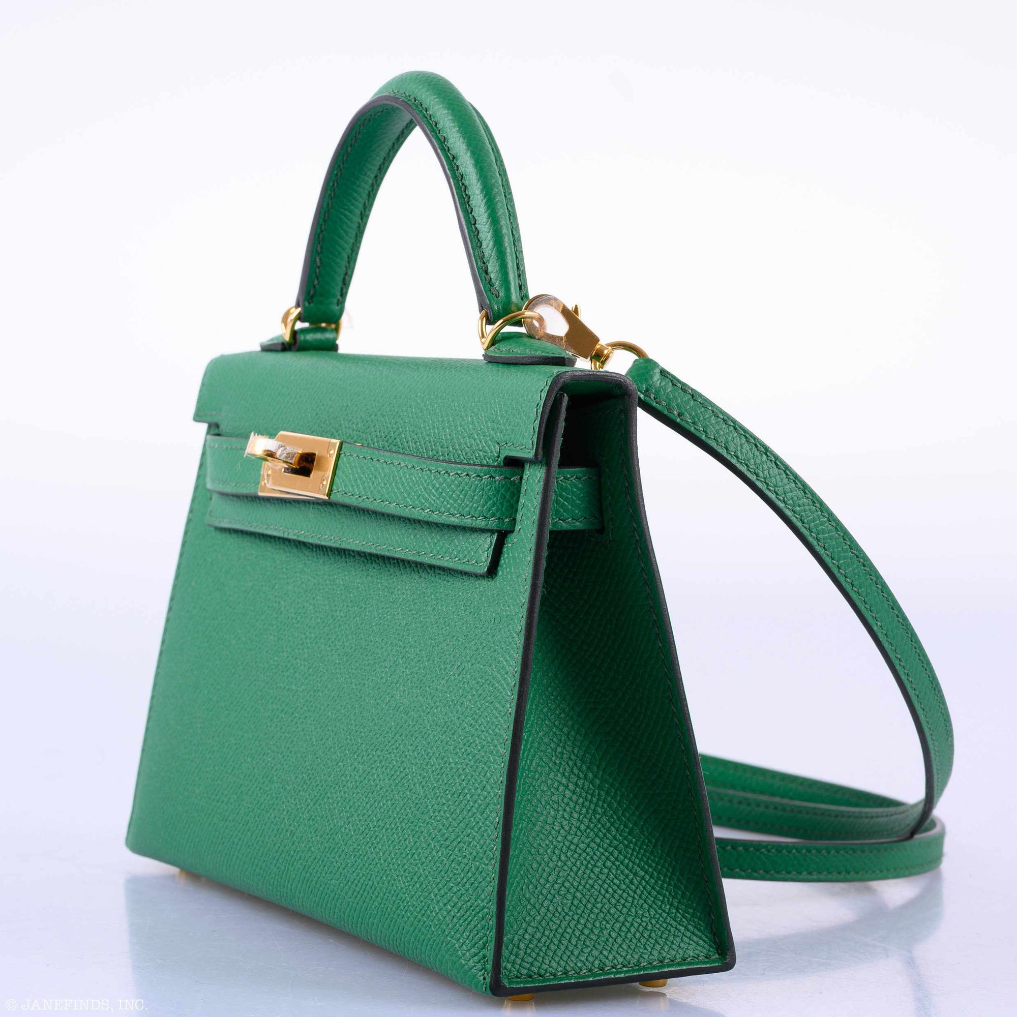 Hermès Kelly 20 Mini II Sellier Cactus Epsom Gold Hardware
