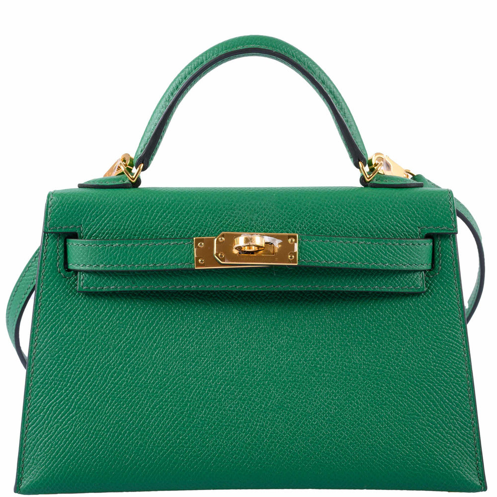 Hermès Kelly 20 Mini II Sellier Cactus Epsom Gold Hardware