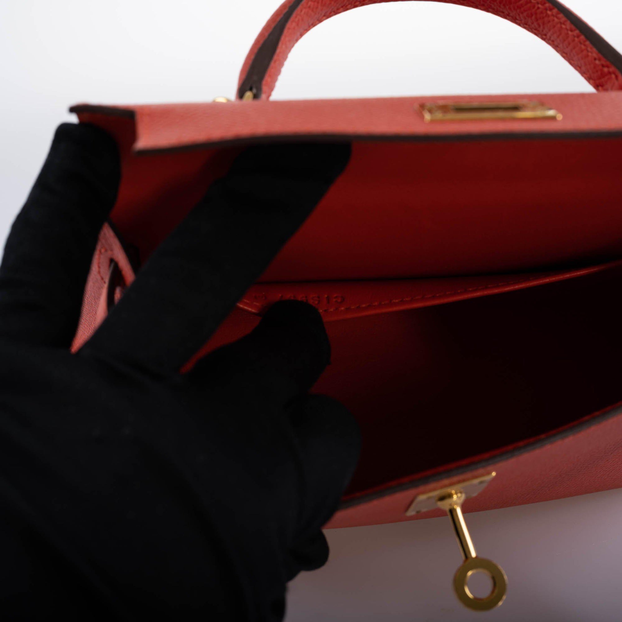 Hermès Kelly 20 Mini II Sellier Capucine Epsom leather Gold Hardware