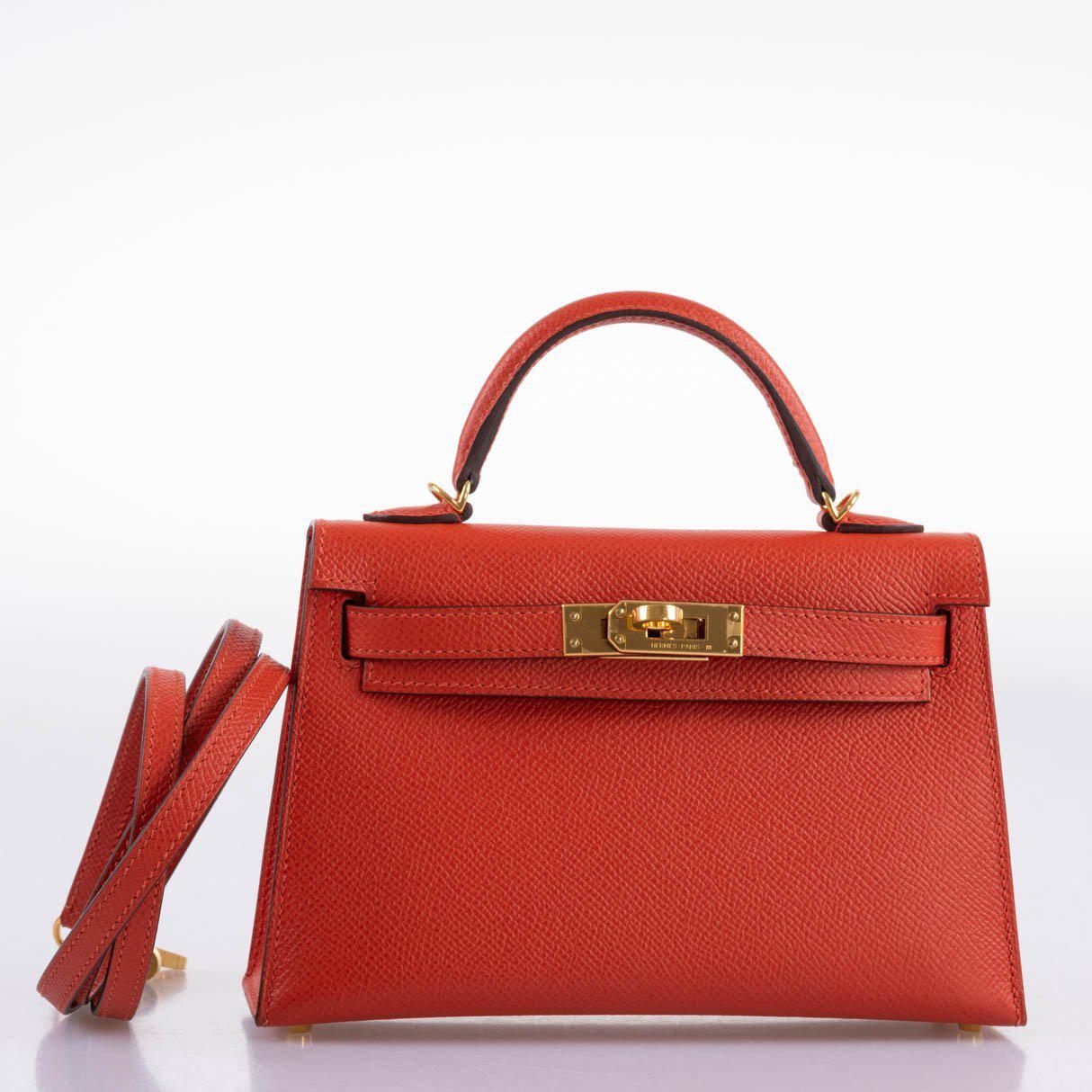 Hermès Kelly 20 Mini II Sellier Capucine Epsom leather Gold Hardware