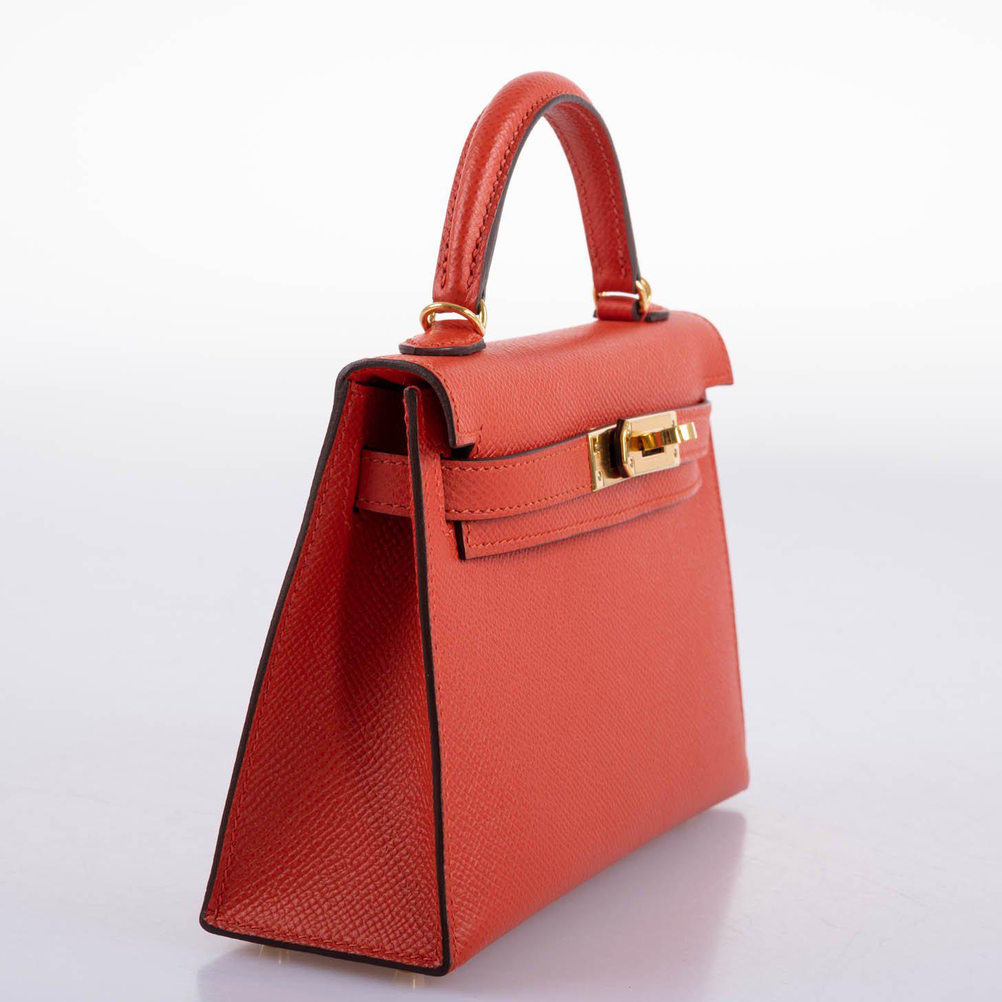Hermès Kelly 20 Mini II Sellier Capucine Epsom leather Gold Hardware