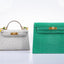 Hermès Kelly 20 Mini II Sellier Gris Perle Ostrich with Gold Hardware