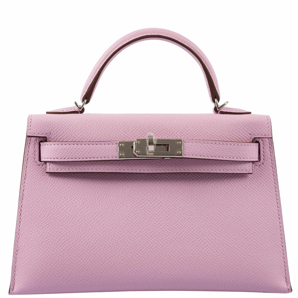 Hermès Mini Kelly II 20 Sellier Mauve Sylvestre Epsom Palladium Hardware