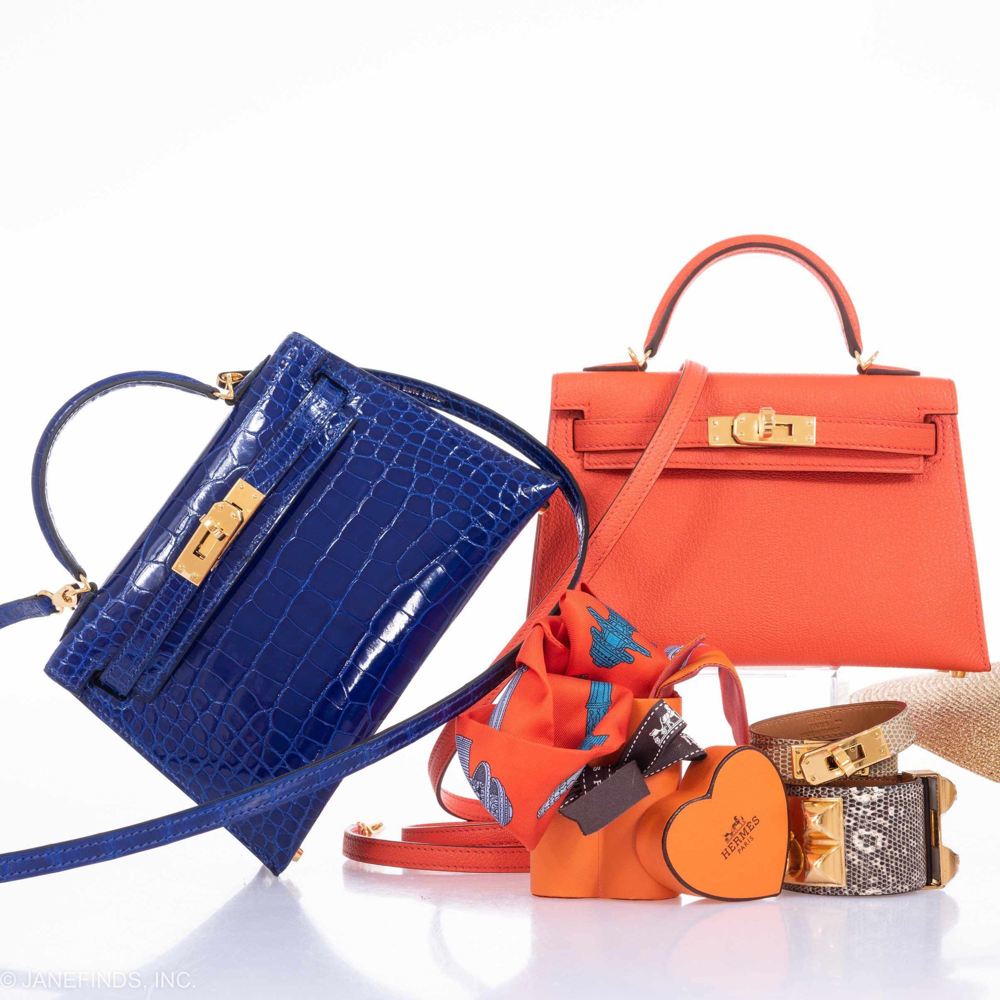 Hermès Kelly 20 Mini II Sellier Orange Poppy Chevre Gold Hardware