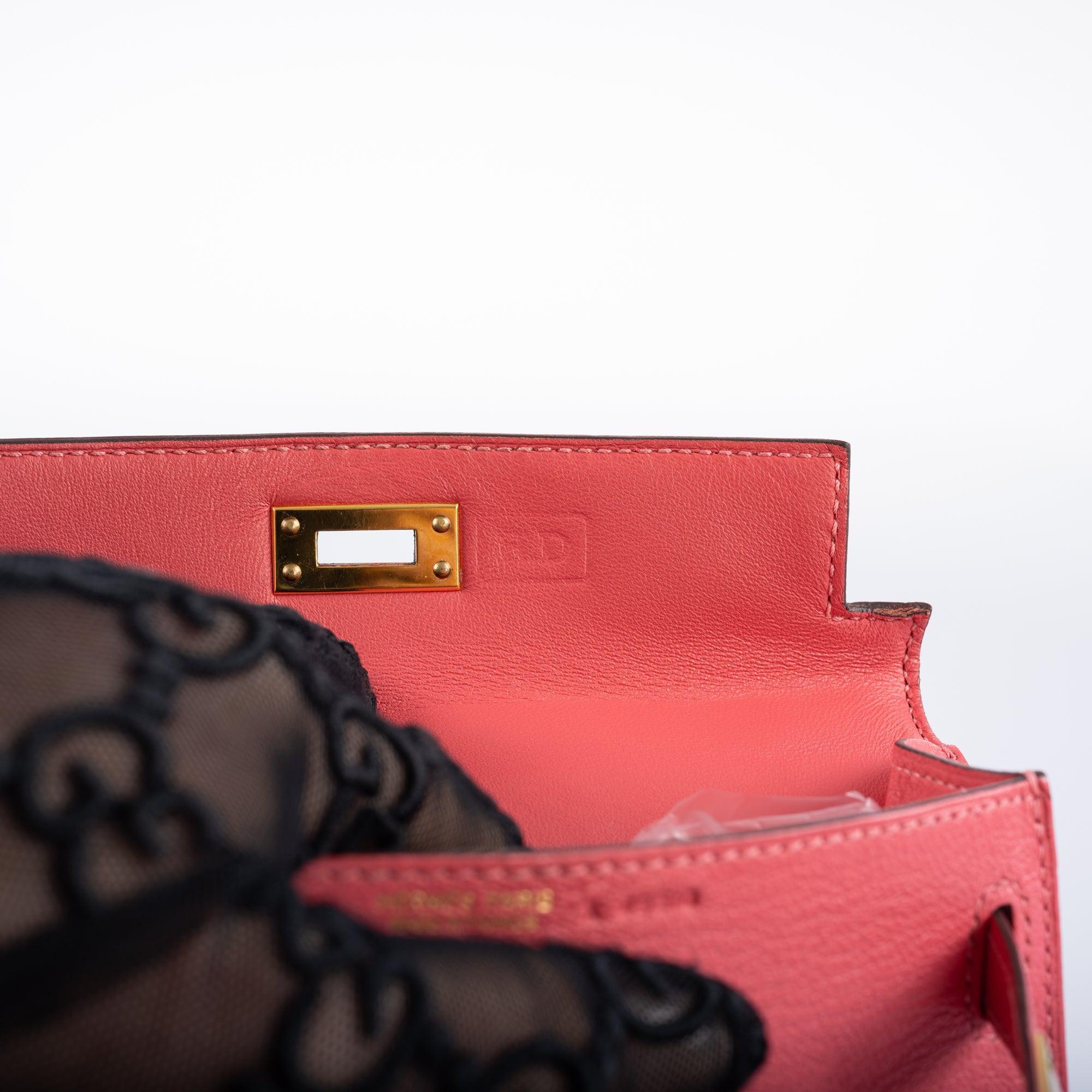 Hermès Kelly 20 Mini II Sellier Rose Lipstick Chevre Gold Hardware