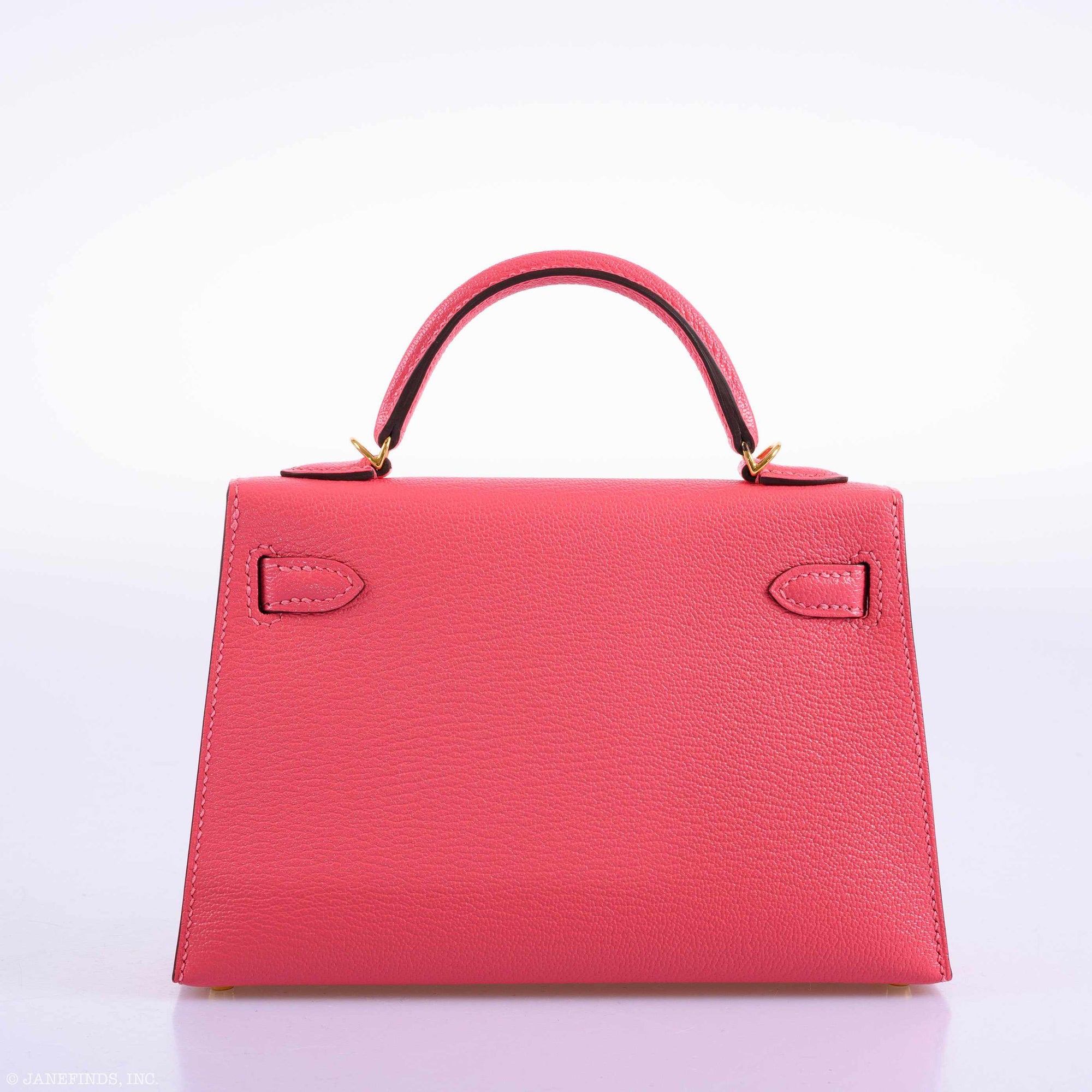 Hermès Kelly 20 Mini II Sellier Rose Lipstick Chevre leather Gold Hardware