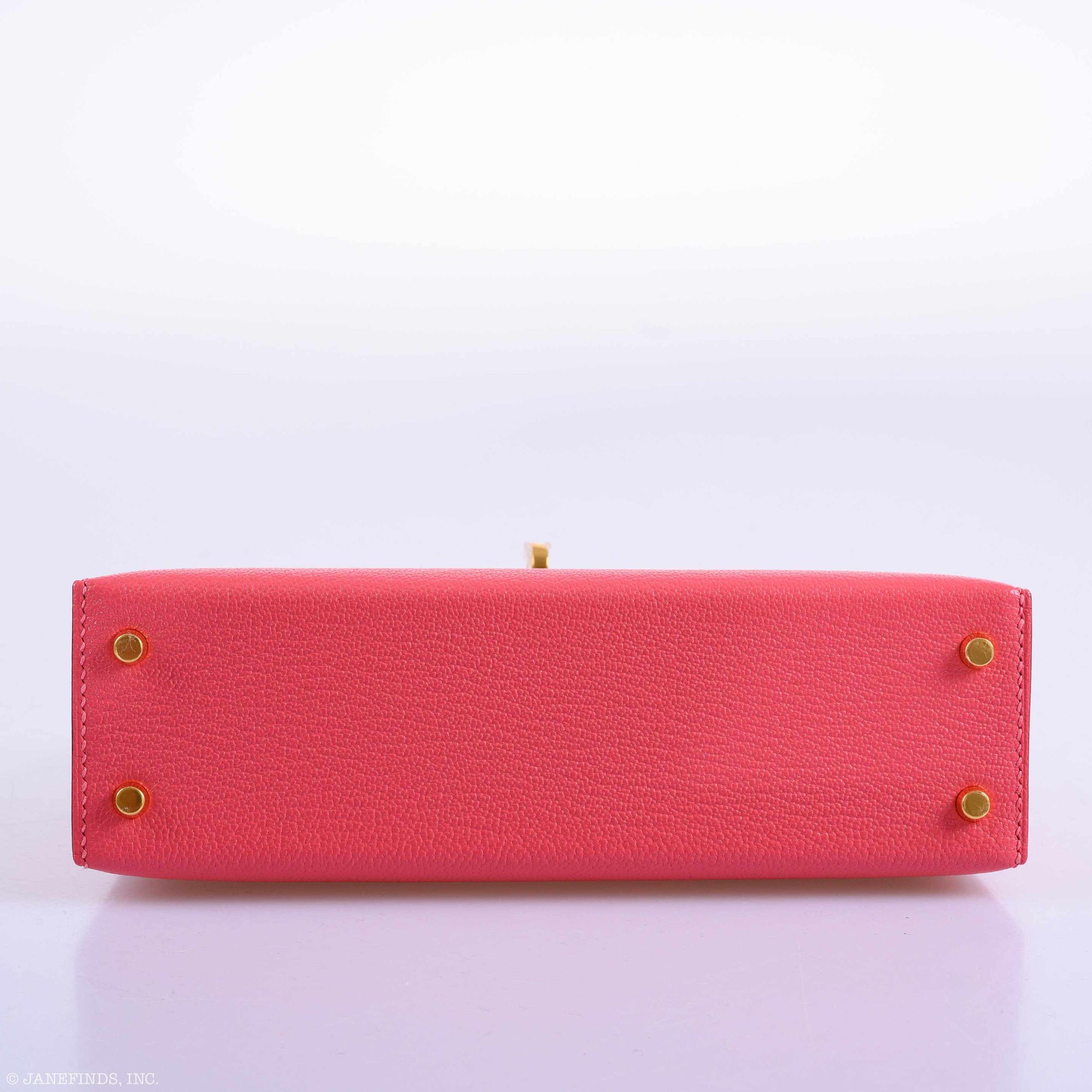 Hermès Kelly 20 Mini II Sellier Rose Lipstick Chevre leather Gold Hardware