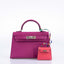 Hermès Kelly 20 Mini II Sellier Rose Pourpre Chevre Leather Palladium Hardware