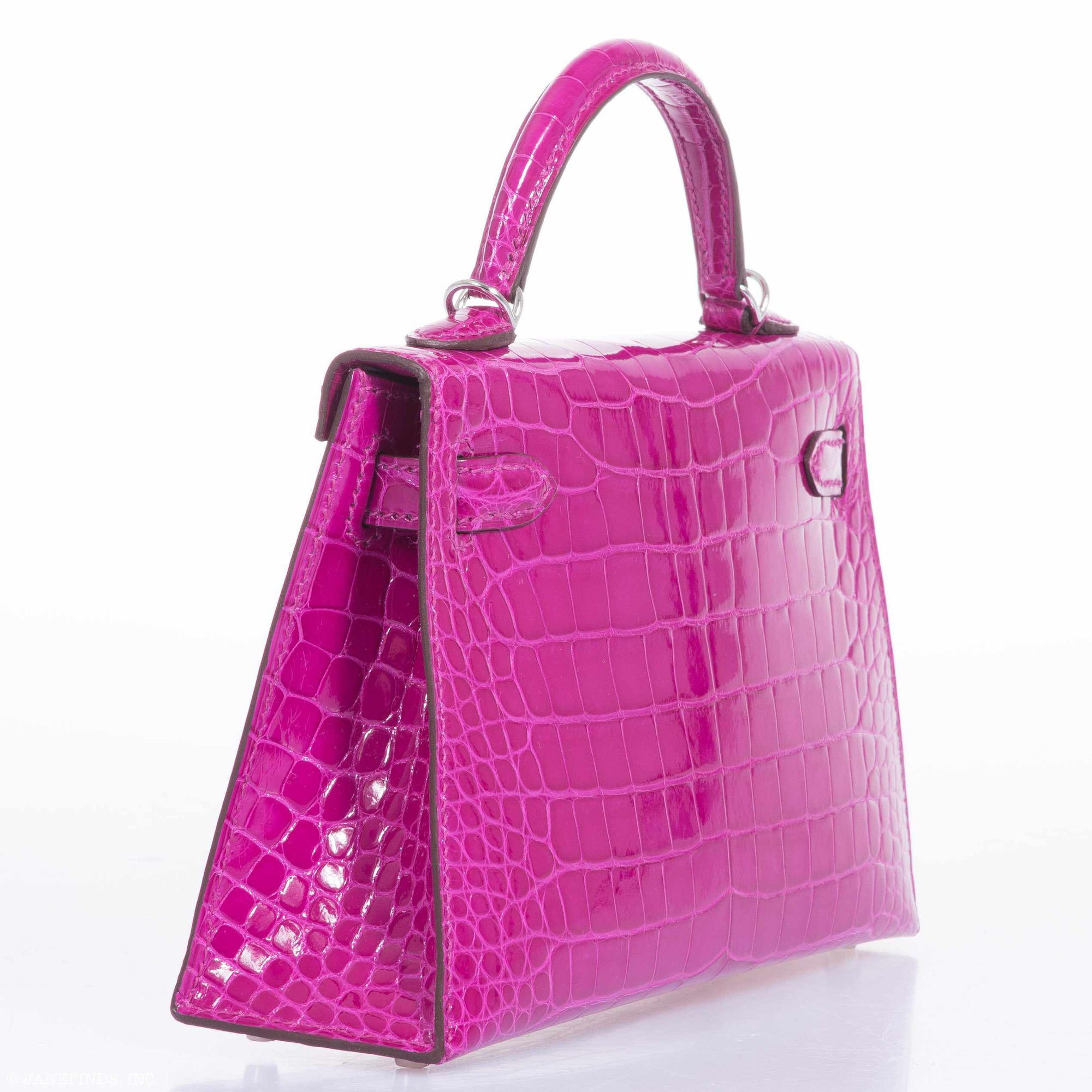 Hermès Kelly 20 Mini II Sellier Rose Scheherazade Alligator Palladium Hardware - 2019