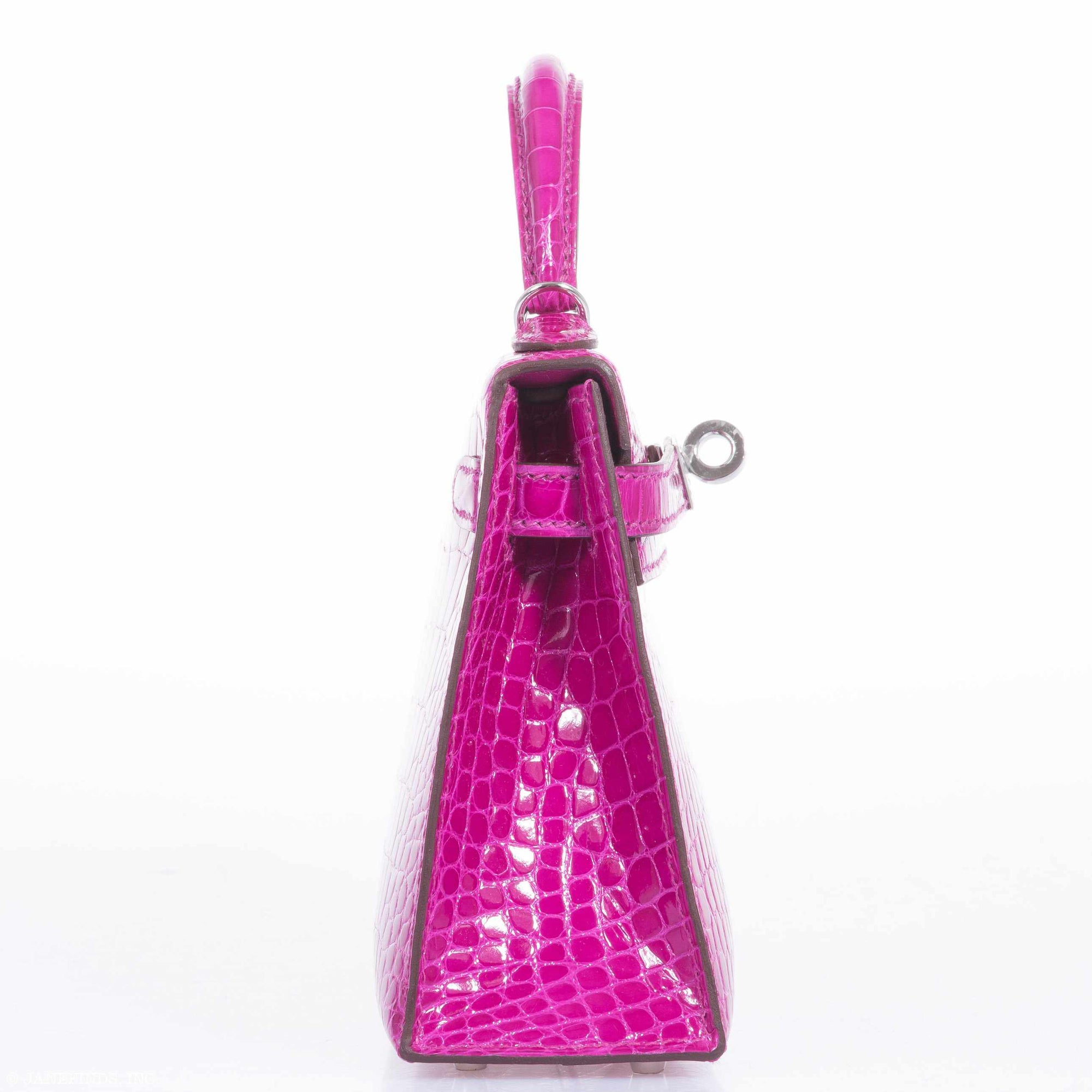Hermès Kelly 20 Mini II Sellier Rose Scheherazade Alligator Palladium Hardware - 2019