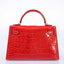 Hermès Kelly 20 Mini II Sellier Rouge De Coeur Shiny Alligator with Gold Hardware