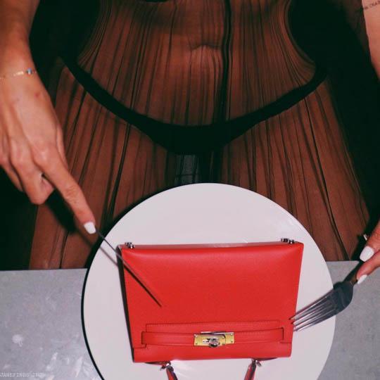 Hermès Kelly 20 Mini II Sellier Rouge Tomate Epsom Palladium Hardware