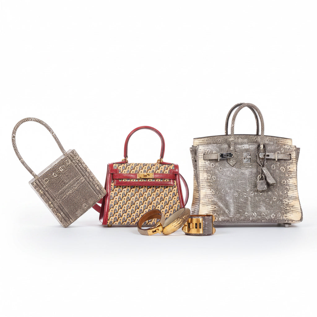 Hermès Vintage Kelly 20 Sellier Owl Print Jaune Silk & Rouge Vif Box Calf Gold Hardware