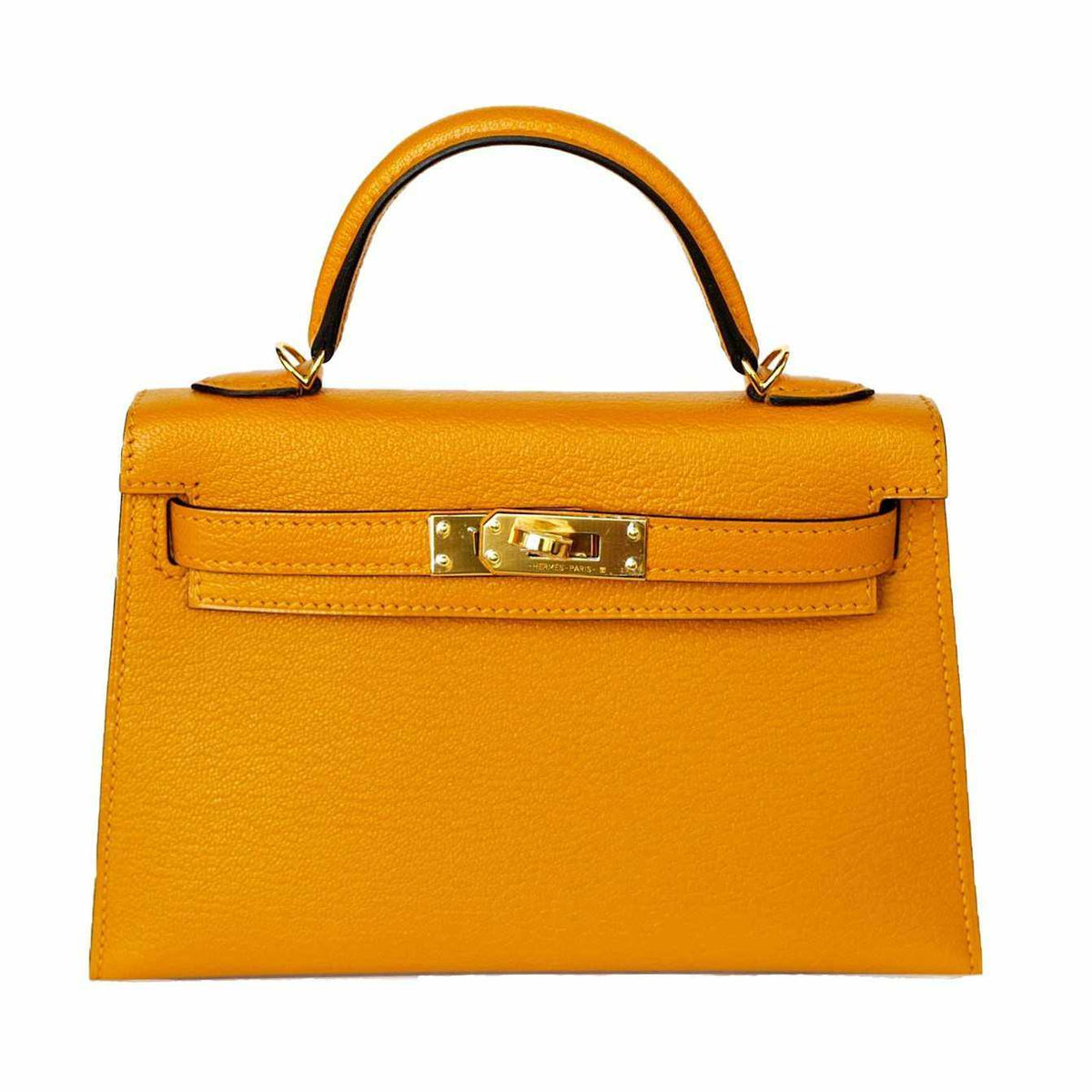 Hermès Kelly 20 Moutarde Sellier Chevre Mysore Gold Hardware GHW — The  French Hunter