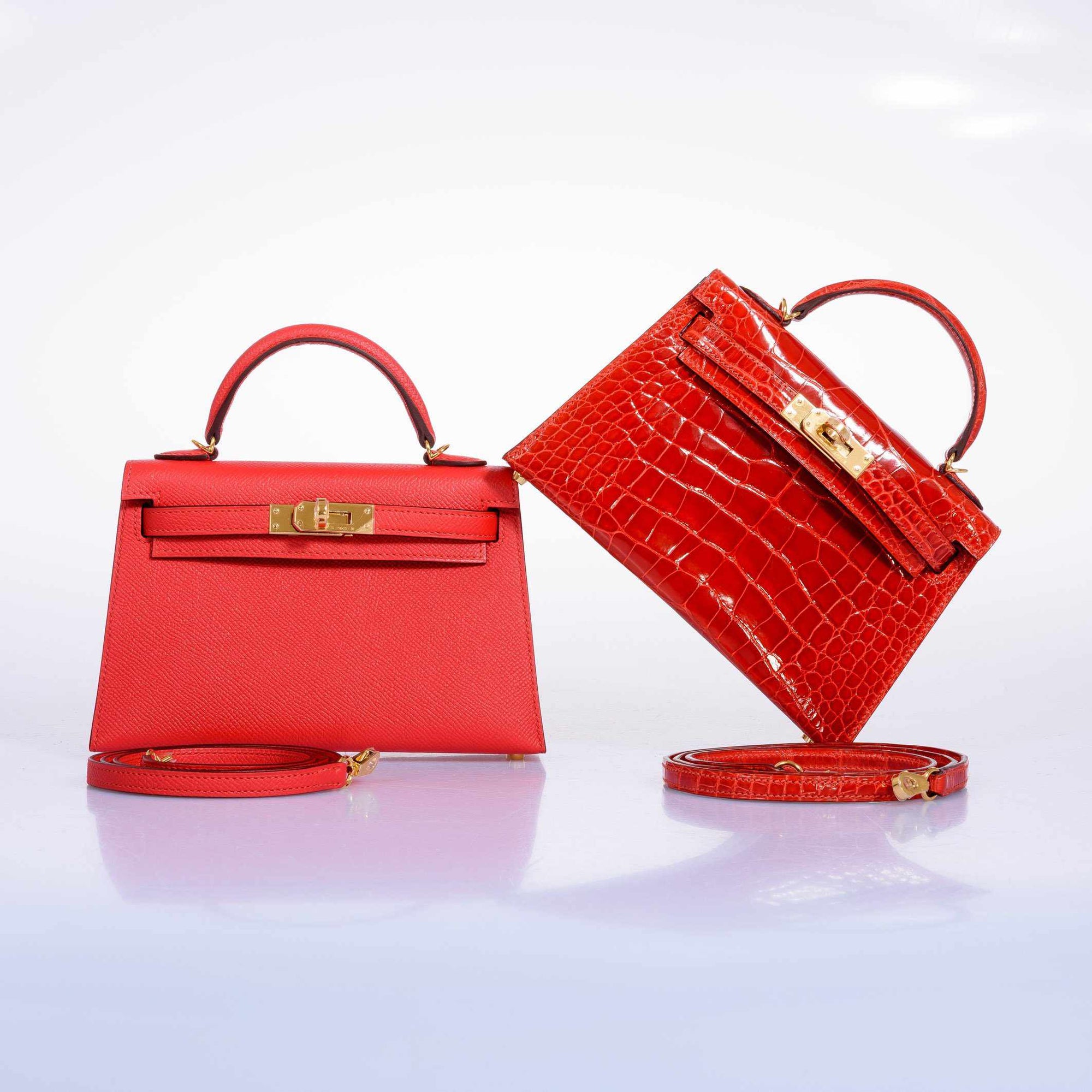 Hermès Kelly 20 Sellier Rouge Tomate Epsom Gold Hardware