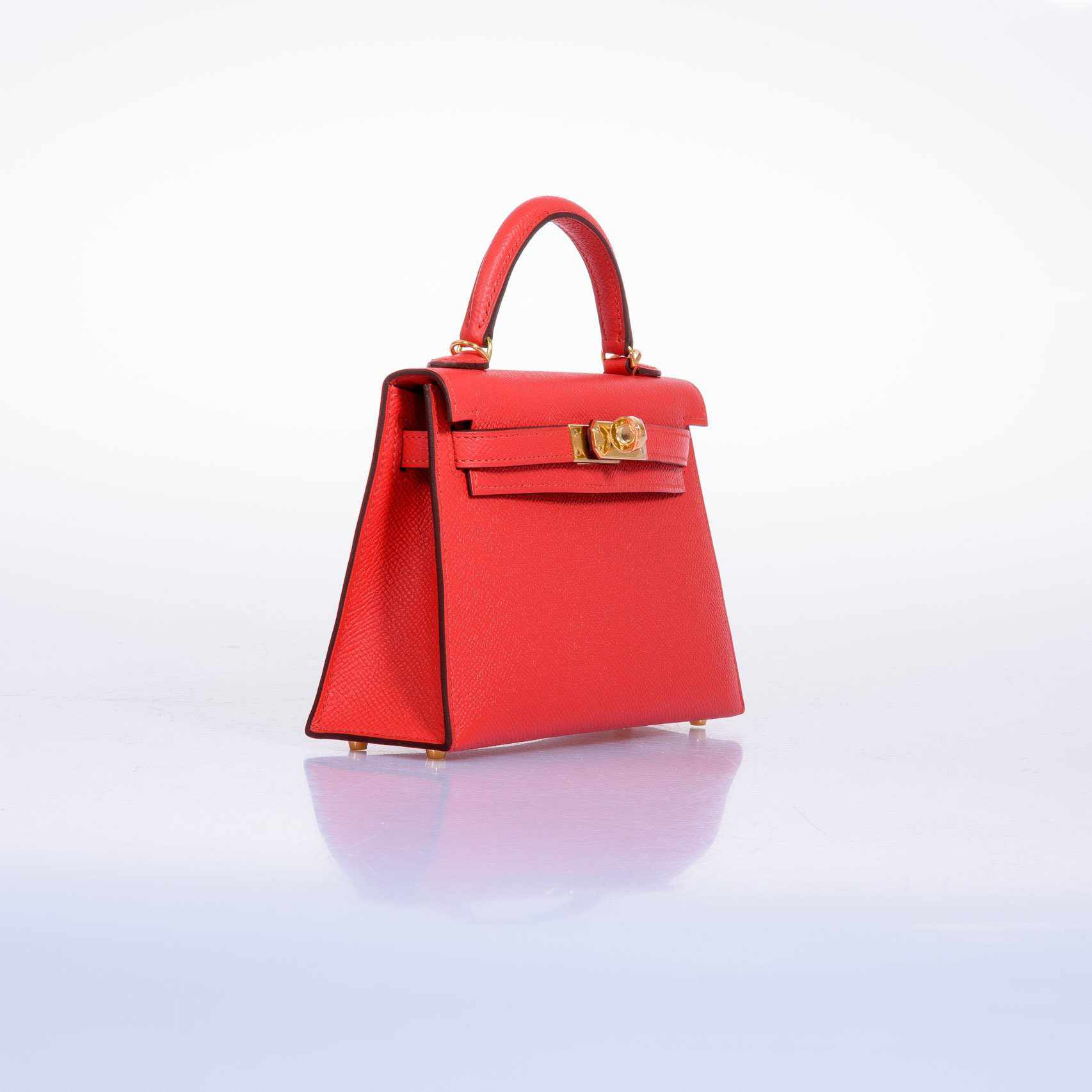 Hermès Kelly 20 Sellier Rouge Tomate Epsom Gold Hardware