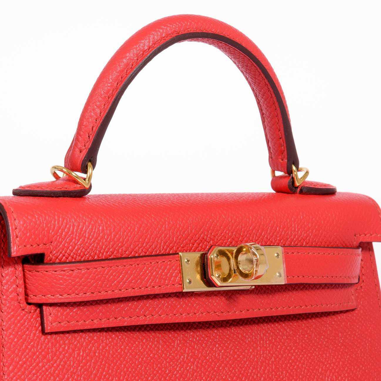 Hermès Kelly 20 Sellier Rouge Tomate Epsom Gold Hardware